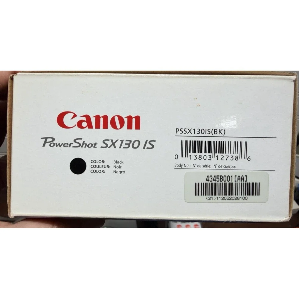 Canon PowerShot SX130 IS 12.1MP Digital Camera in Box SD Card **tested**